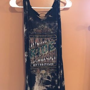 Harley Davidson Bling Long Tank Top